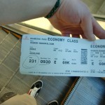 Der Boardingpass für den Flug nach Down Under
